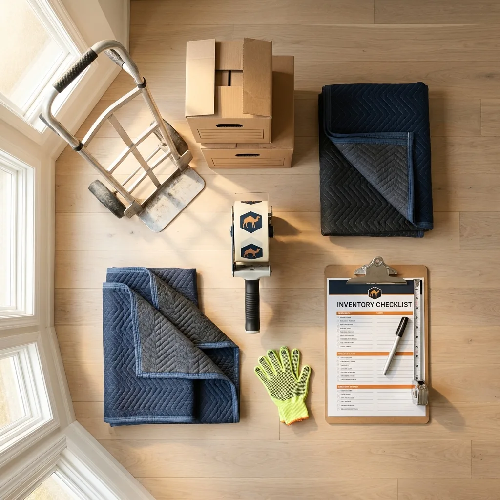 Professional moving supplies and packing materials layout for Waukon residential relocations