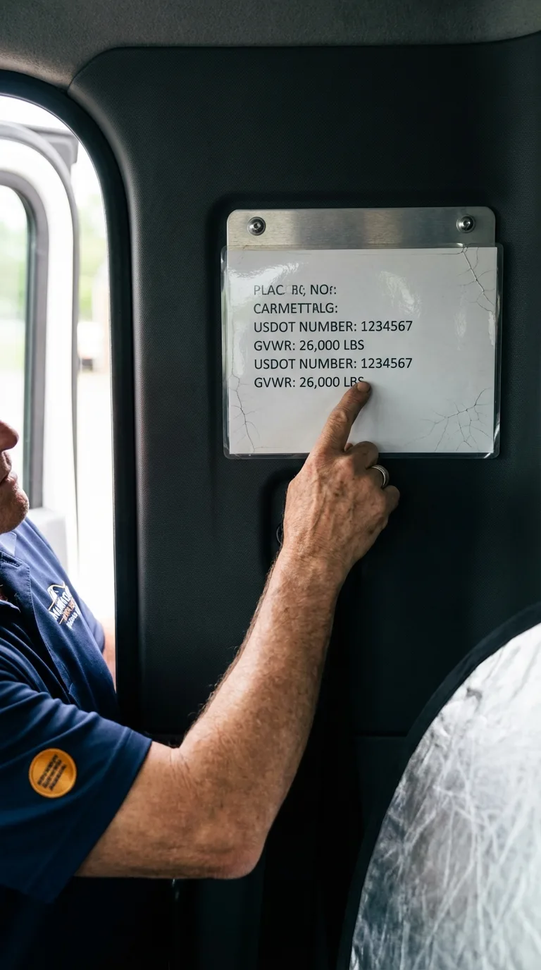 USDOT licensing placard verification in Waukon